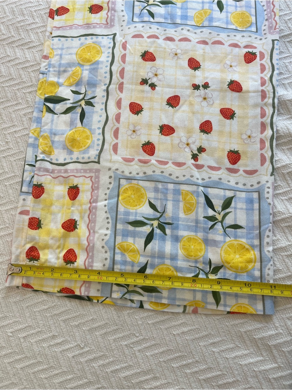 Linen Blend Strawberry & Lemon Print Pants - Picture 11 of 13